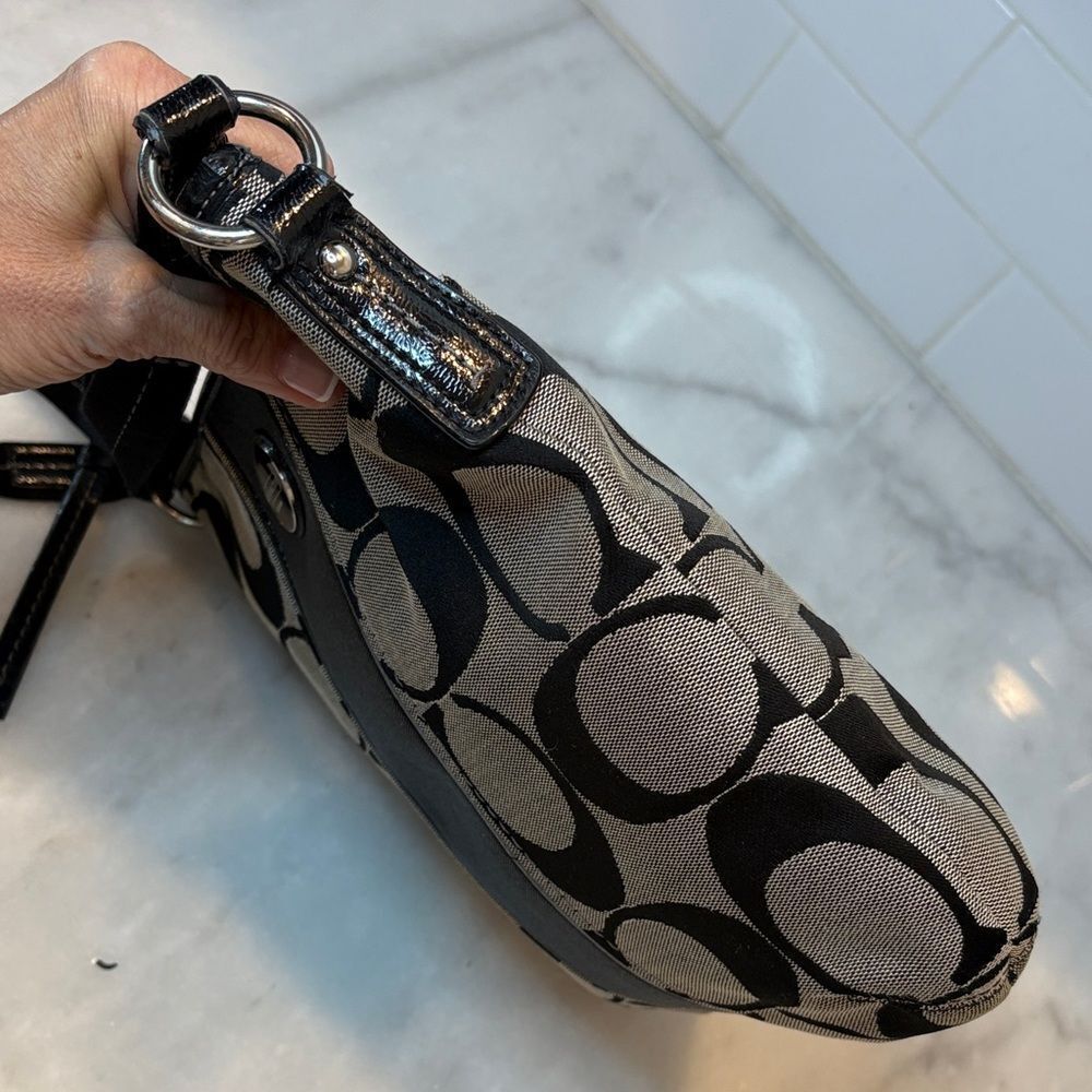 Coach Crossbody Bag Purse Handbag Signature Stripe Swing Pack Messenger Bag - Picture 9 of 16